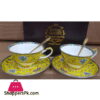 Versace European Bone China Coffee 2Pcs Cup Set Luxury Retro Ceramic Cup And Saucer With Spoon