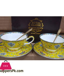 Versace European Bone China Coffee 2pcs Cup Set Luxury Retro Ceramic Cup and Saucer with Spoon