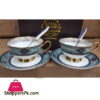 Versace European Bone China Coffee 2Pcs Cup Set Luxury Retro Ceramic Cup And Saucer With Spoon