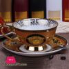 Versace European Bone China Coffee 2pcs Cup Set Luxury Retro Ceramic Cup and Saucer with Spoon