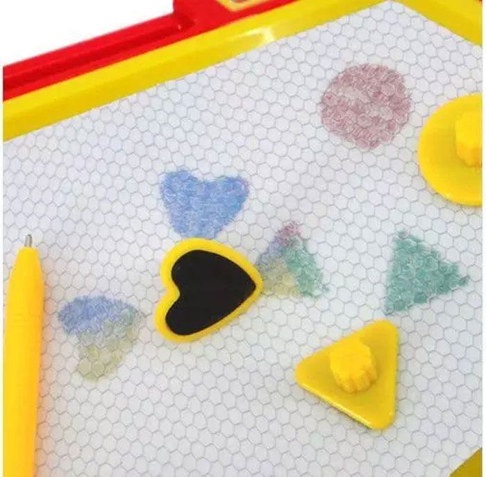 Writing And Drawing Board With Stamps And Pen Magic Slate For Kids Learning 19X27Cm Random Color