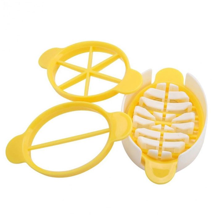 1 Set Egg Cutter 3 In 1 Multipurpose Easy To Use Egg Slicer Egg Cutting Tool 4-Pcs