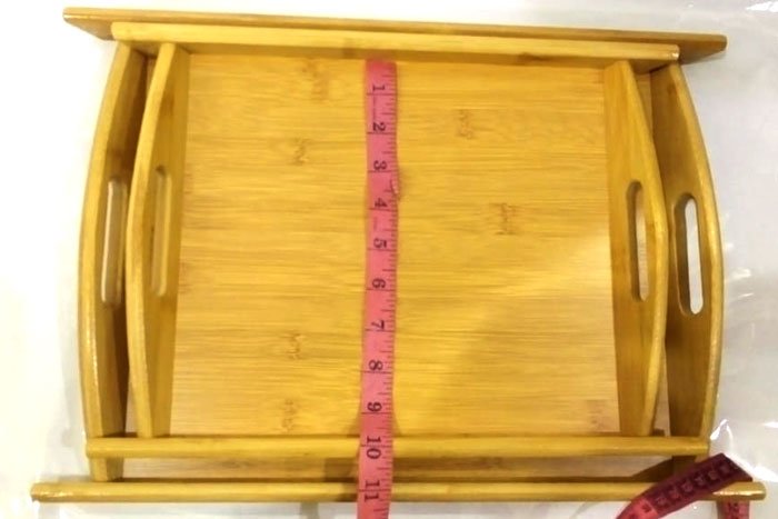 2 Piece Bamboo Serving Tray Set