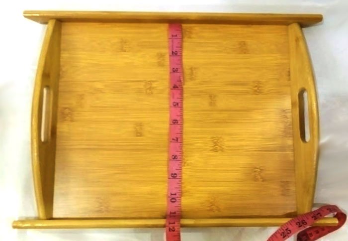 2 Piece Bamboo Serving Tray Set