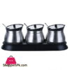 3Pcs Stainless Steel Glass Kitchen Condiment Salt Sugar Herb Spice Canisters 2 3Pcs Stainless Steel Glass Kitchen Condiment Salt Sugar Herb Spice Canisters