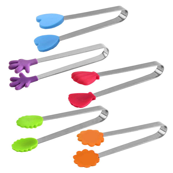 5 Inch Mini Silicone Tong Ice Tong Food Tong Sugar Tong Best Kitchen Gadget Set Of 2
