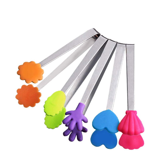 5 Inch Mini Silicone Tong Ice Tong Food Tong Sugar Tong Best Kitchen Gadget Set Of 2