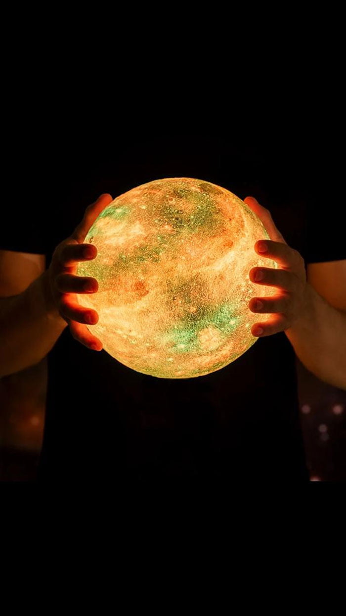 7D Moon Chargable Lamp 15Cm