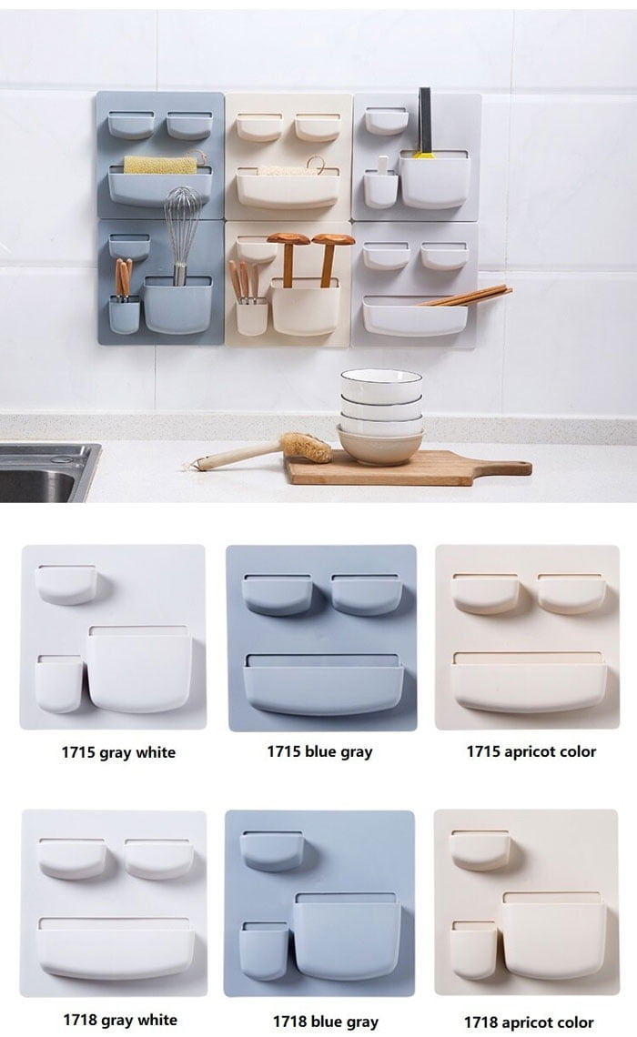 Creative Bedroom Headboard Wall Cabinet Closet Paste Rack Storage Bathroom Shelf