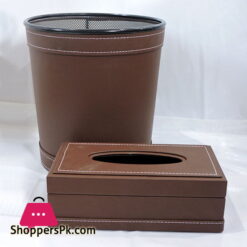 Fancy Dustbin & Tissue Box Set