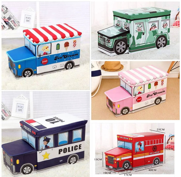 Floding Kids Storage Box + Stool