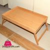 Foldable Bed Serving Bamboo Wood Tray
