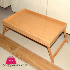 Foldable Bed Serving Bamboo Wood Tray