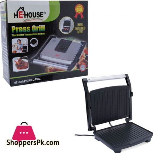 HeHouse Press Grill HE-727 Silver/Black