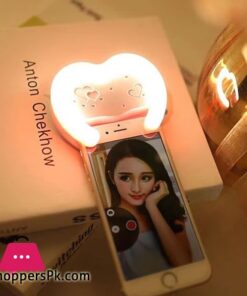 Heart-Shaped Selfie Ring Light + Mirror on The Back