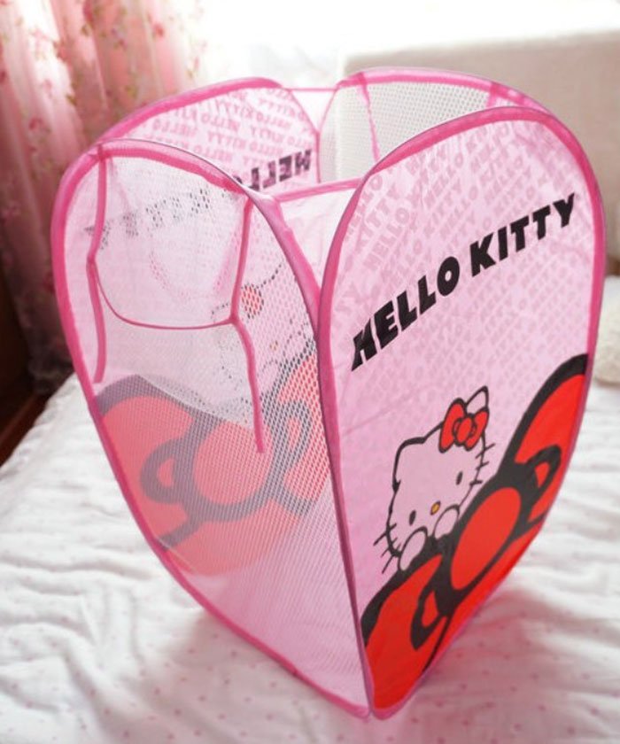 Hello Kitty Laundry Basket Washing Clothes Storage Basket
