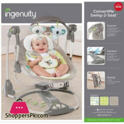 Ingenuity 3646 Koala Toy Convert Me Baby Swing 2 Seat