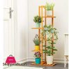 Multi-Tiered Flower Pot Storage Rack Wooden Plant Rack 5 Layer Display Shelf Rich and Colorful Use 17.7x8.7x40.6in
