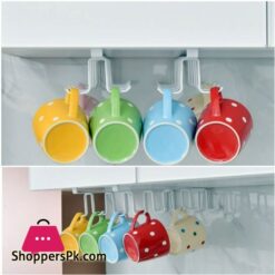Kitchen Cup Hanger Holder Under Cabinet Space Save