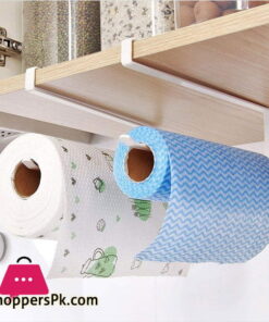 Kitchen Paper Towel Hanger Holder Under Cabinet Roll Rack Space Save Organizer