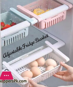 Kitchen Refrigerator Adjustable Storage Rack Fridge Freezer Shelf Holder Pull-out Drawer Organizer