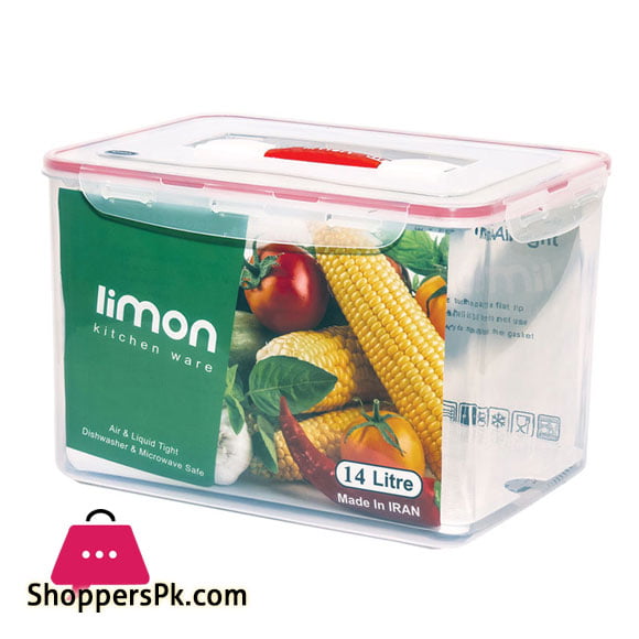 Limon Four lock Container With Handle 14 liter