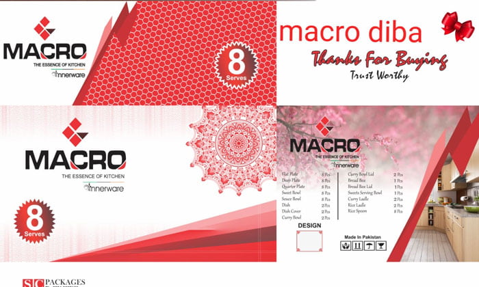 Macro Melamine 8 Person 72 Pcs Dinner Set