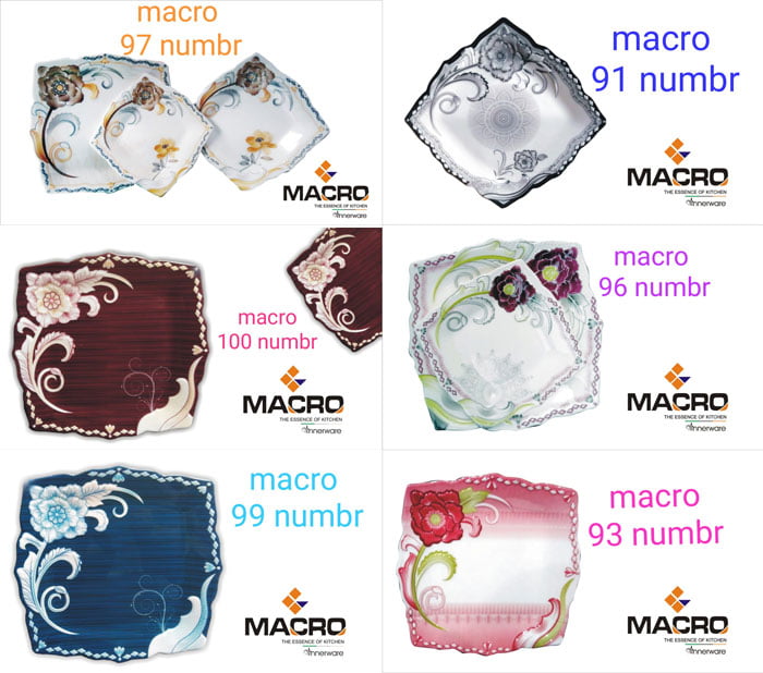 Macro Melamine 8 Person 72 Pcs Dinner Set