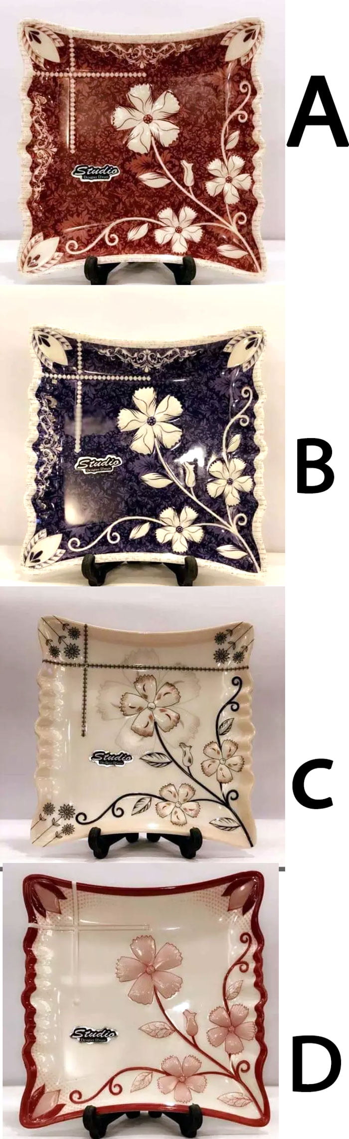 Mark Studio Double Glaze Melamine 64 Pieces Dinner Set 8 Person Serving