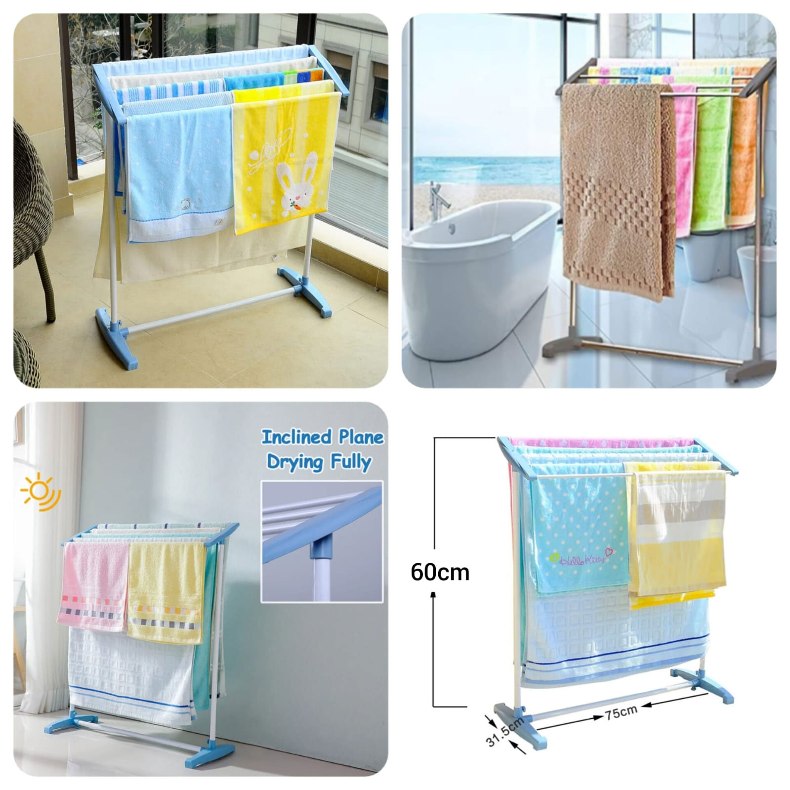 Multi-Function Folding Clothes Rack Laundry Hanger