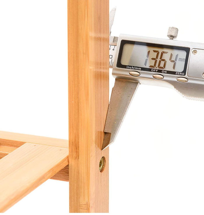 Multi-Tiered Flower Pot Storage Rack Wooden Plant Rack 6 Layer Display Shelf Rich And Colorful Use 17.7X8.7X49.2In