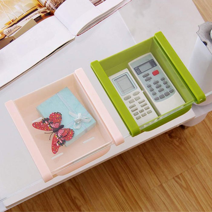 Multi Function Plastic Kitchen Refrigerator Storage Box Freezer Shelf Holder Sliding Drawers Kitchen Space Saver