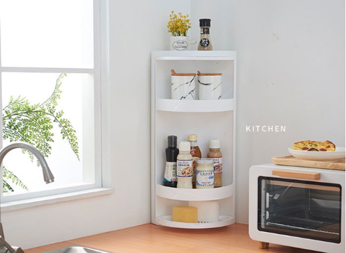 Corner Rack Rotating Bathroom Rack Multi-Function