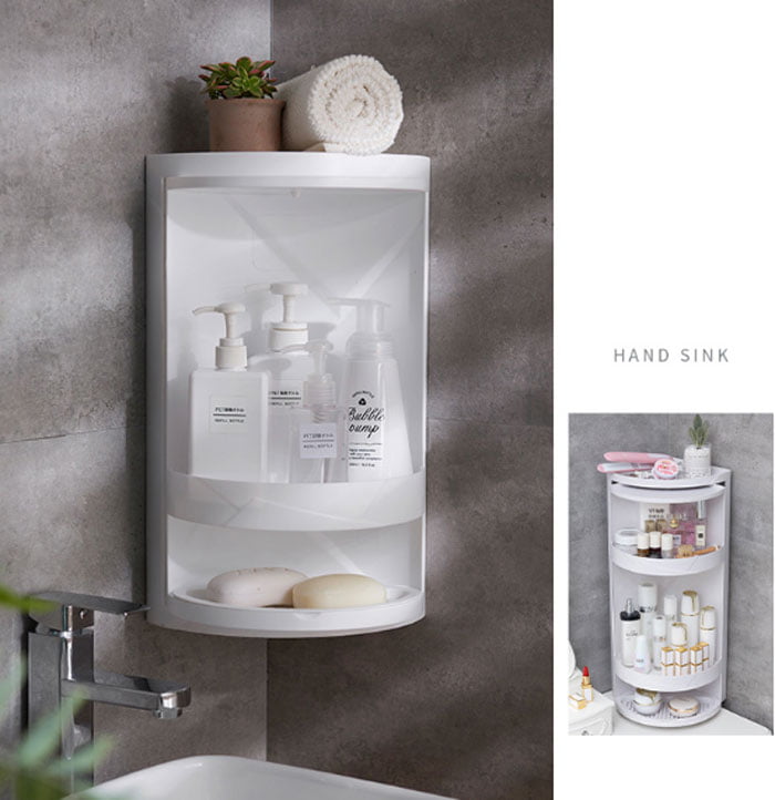 Corner Rack Rotating Bathroom Rack Multi-Function