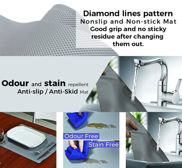 Multipurpose Textured Super Strong Anti-Slip Mat Liner - Size 45X150cm (1.5 Meter Roll)