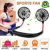 7 Wing Neck Fans Mini Portable Outdoor Fan Personal Fan USB Battery Operated Rechargeable Neckband Fan