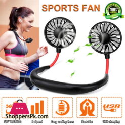 7 Wing Neck Fans Mini Portable Outdoor Fan Personal Fan USB Battery Operated Rechargeable Neckband Fan