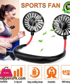 7 Wing Neck Fans Mini Portable Outdoor Fan Personal Fan USB Battery Operated Rechargeable Neckband Fan