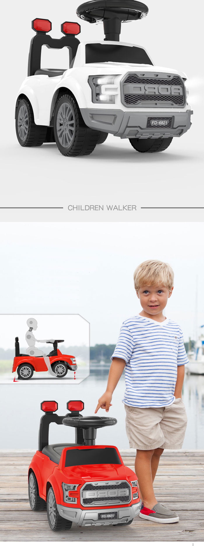 Off-Road Explorer Kids Ride On Push Car 1-4 Years Kids