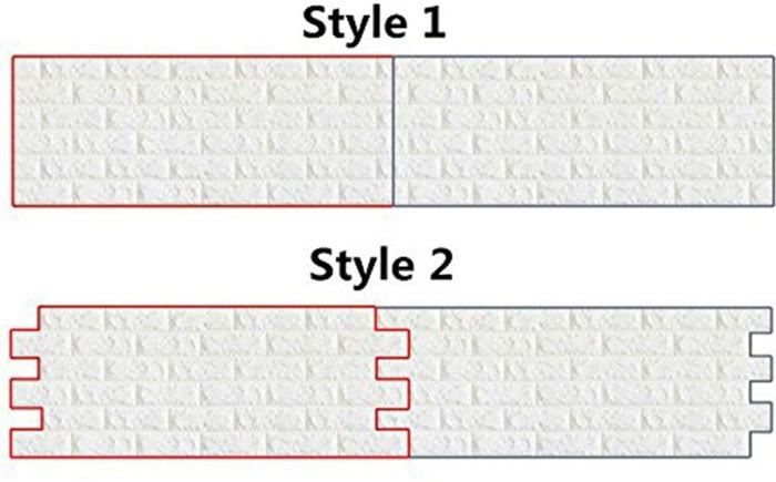 Pvc 3D Foam Brick Wall Panel 77 x 70 CM 1 - Pcs