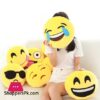 Smiley Face Emoji Pillows Soft Plush Emoticon Round Cushion Home Decoration Cute Cartoon Doll Decorative Pillows - 12 Inch ( Pack of 6 )
