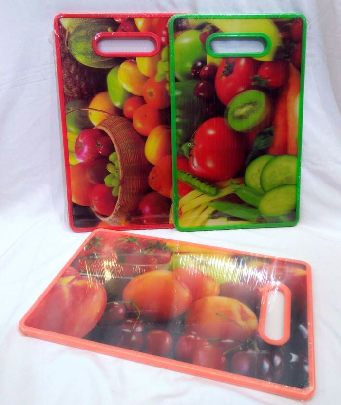 Solid Plastic Vegetables and Fruits Chopping Board Rectangle