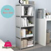 Storage Cabinet Combination 5 Layers Shelving Simple Modern Shelf With Back Cloth