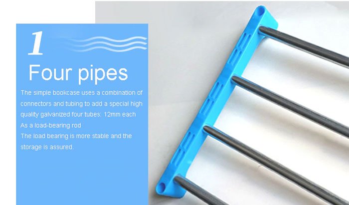 Storage Cabinet Combination 5 Layers Shelving Simple Modern Shelf With Back Cloth