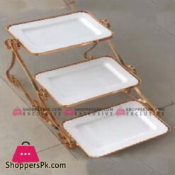 Brilliant 3Pcs 12" Rectangle Pastry Holder - BR0251