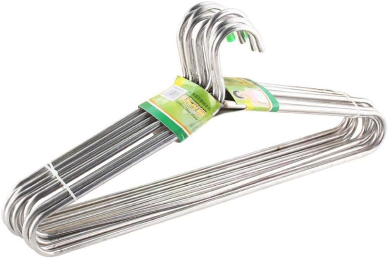 10 Pack Stainless Steel Quality Hangers Pants Hangers Heavy Duty Metal Suit Hanger Coat Hangers