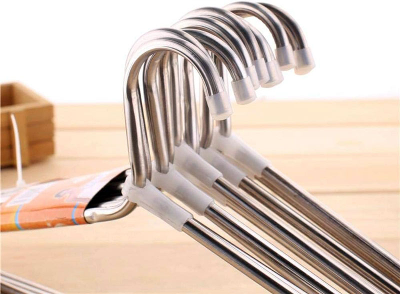 10 Pack Stainless Steel Quality Hangers Pants Hangers Heavy Duty Metal Suit Hanger Coat Hangers