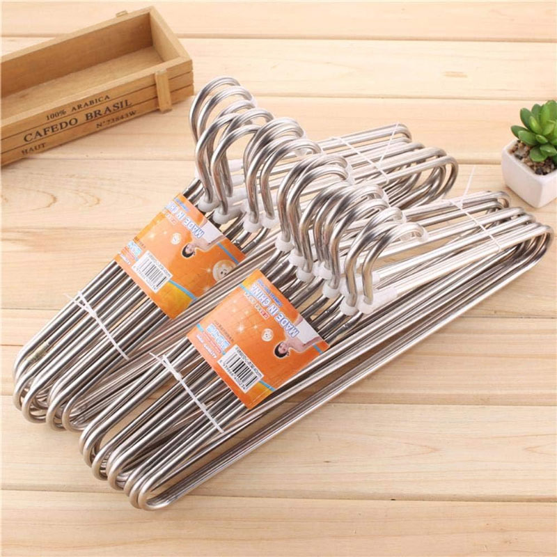 10 Pack Stainless Steel Quality Hangers Pants Hangers Heavy Duty Metal Suit Hanger Coat Hangers