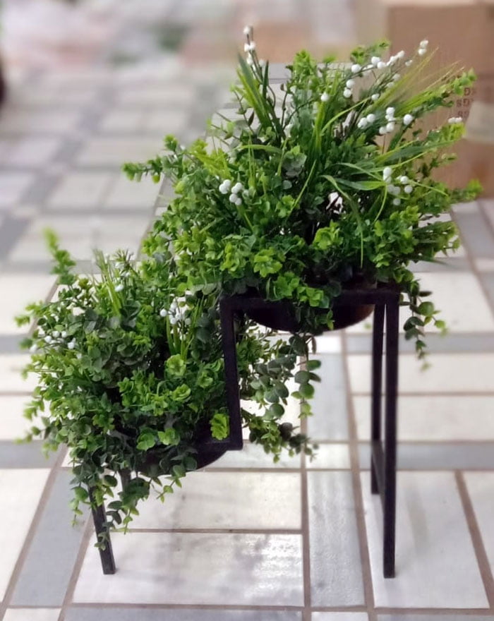 2 Tier Plant Flower Pot Stand Rack Garden