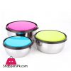 3 Piece Food Container With Lids Stainless Steel